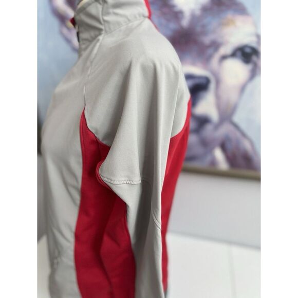 Pearl Izumi Women's Small Light Gray and Red Full Zip Soft Shell Cycling Jacket - Picture 6 of 16